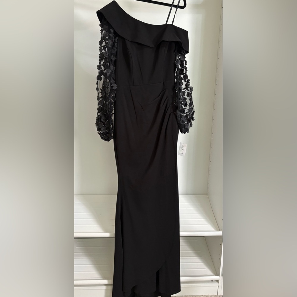 Xscape Black One Shoulder Dress - Picture 2 of 3